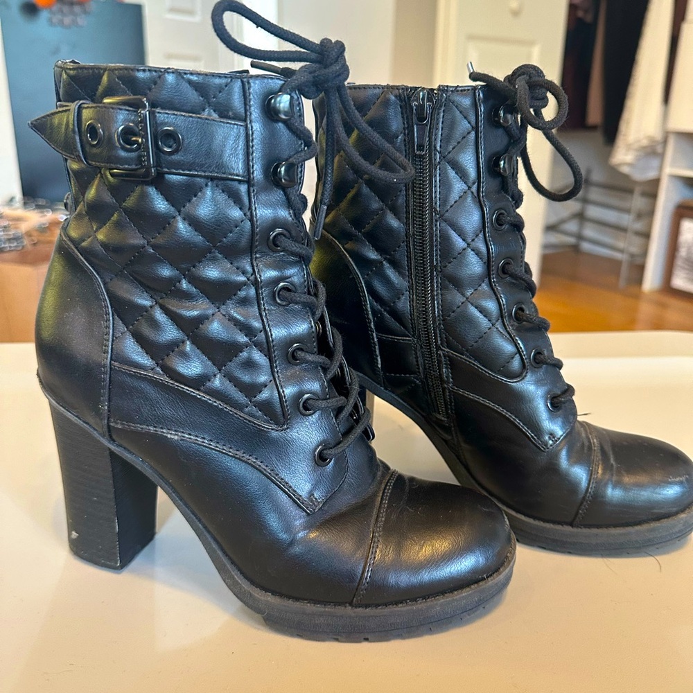Chunky heel ankle boots